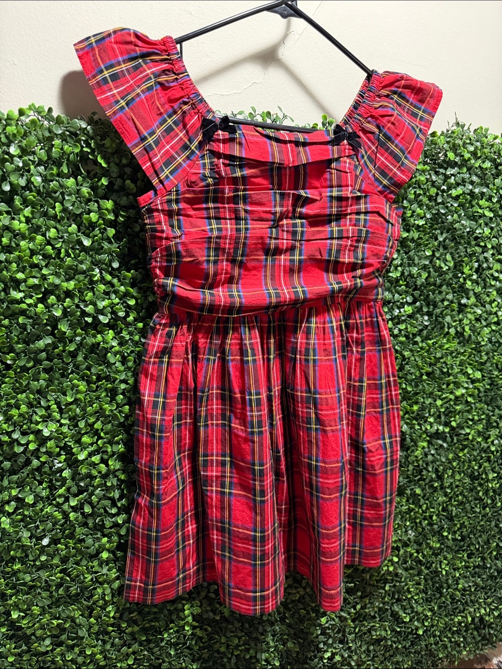 Crewcuts Red Plaid Flutter-Sleeve Girls' Dress